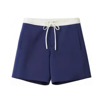 MIU MIU Contrasting Waistband Drawstring Satin Shorts