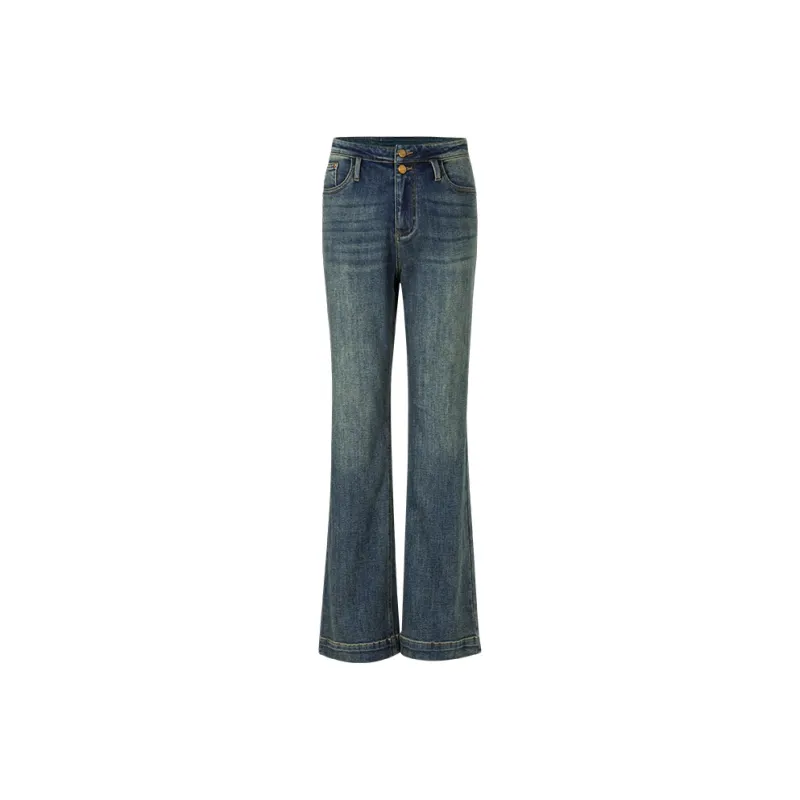 NAVIGARE Jeans Women's Dark Pearl Royal Blue-0