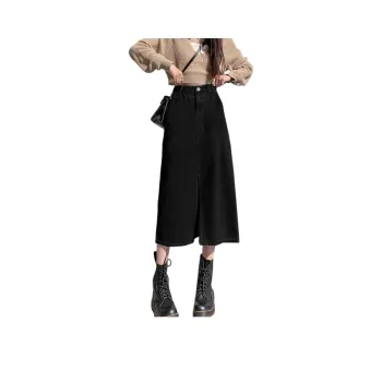 KAISER Denim Long Skirts Women's Black