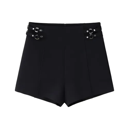 PHORM 블랙 여성 캐주얼 반바지