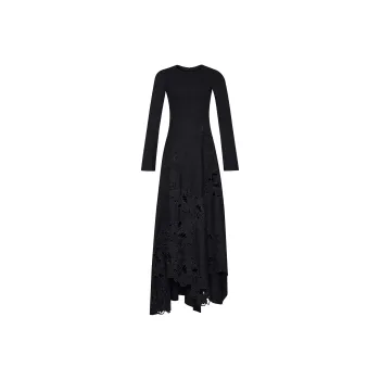 Oscar De La Renta Peony Guipure appliqué Dress