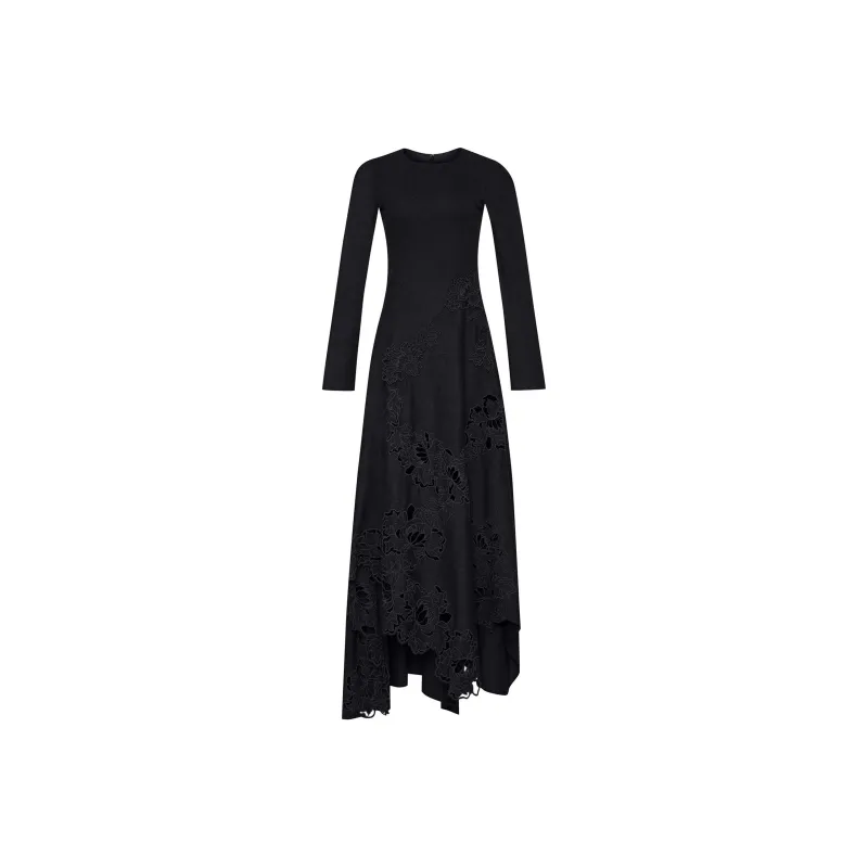 Oscar De La Renta Peony Guipure appliqué Dress-0
