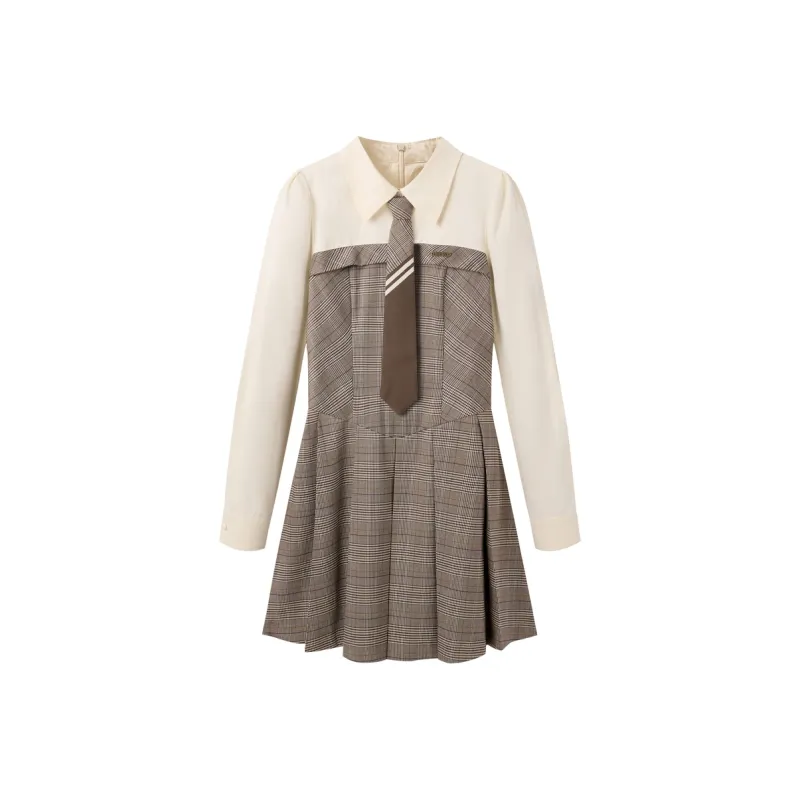 LEDIN Long Sleeved Dress Women's Hard Wheat-0