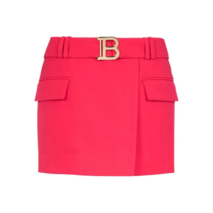 BALMAIN Casual Short Skirts Women's Red-0