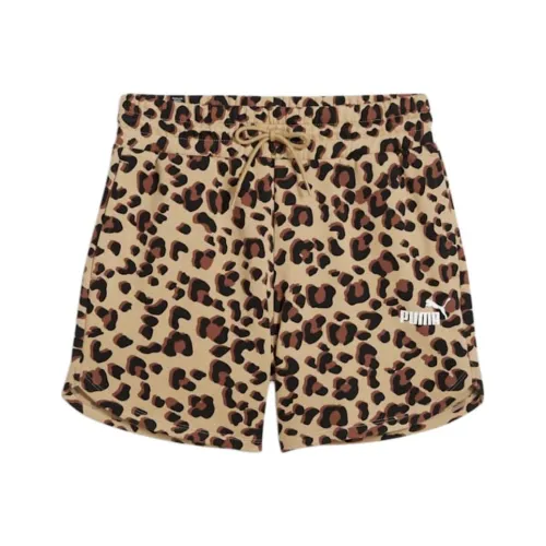 PUMA ESS+ Women's ESS+ ANIMAL Print Shorts Casual Shorts Women's Grassland Tan