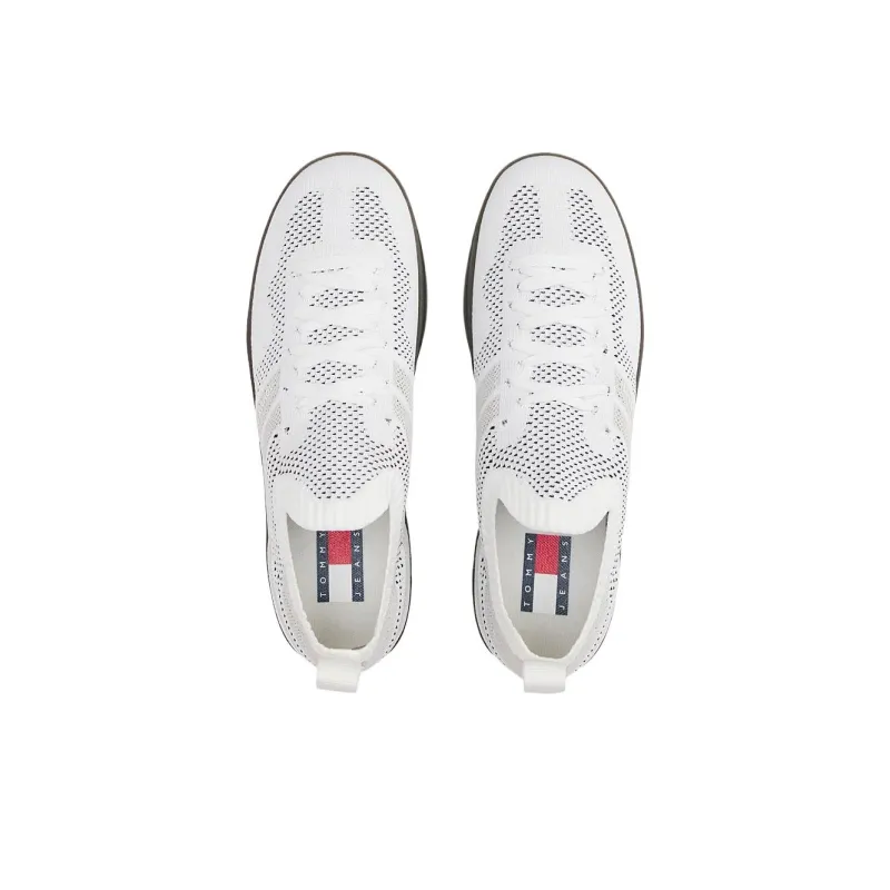 Tommy Hilfiger Trainers Low Top Skateboard Shoes Men's White-3