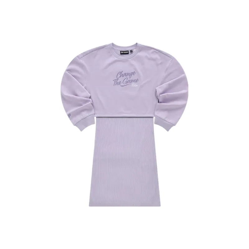 FILA FUSION Long Sleeved Dresses Women's Light Purple-0