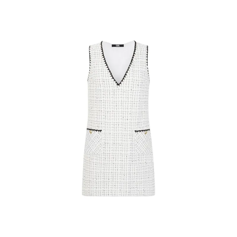 KARL LAGERFELD Sleeveless Dress Women's White-0