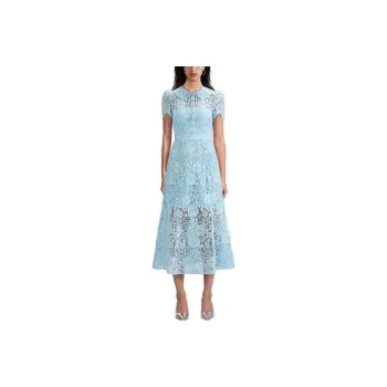 Self portrait Short Sleeved Dresses Women's Misty Blue