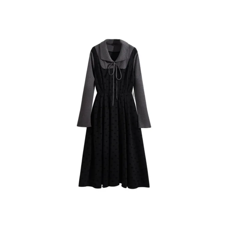 KEAB Long-Sleeved Dresses Women's Black-0