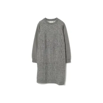 Beams Long Sleeved Dress Women's Gray