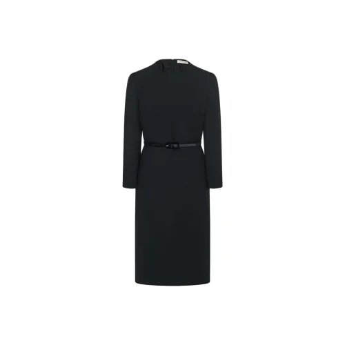 THE ROW Angeline Crewneck Long-Sleeved Dress
