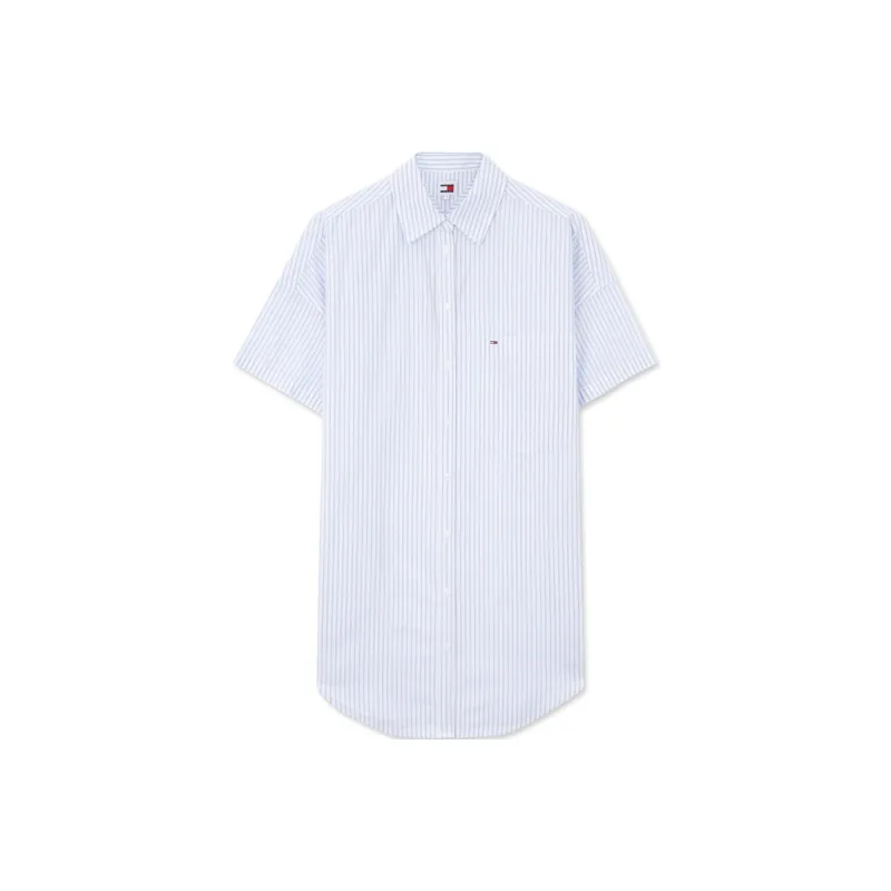Tommy Hilfiger Short Sleeved Dresses Women's Blue White-0