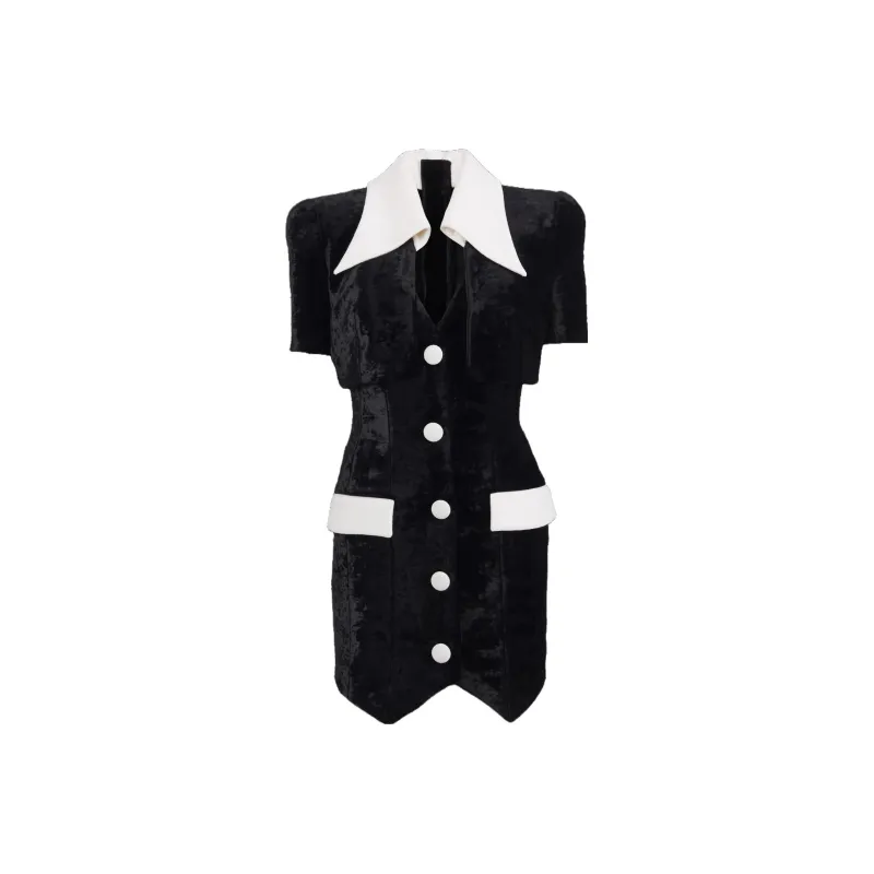 BALMAIN Tailored Velvet Minidress-0