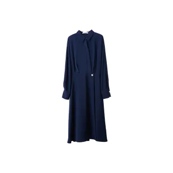 AMII Long Sleeved Dress Women's Deep Sea Blue