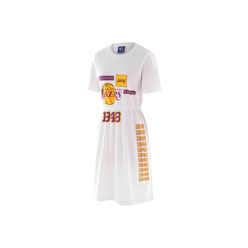 NBA StartDate Short Sleeved Dress Women's White-0