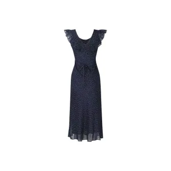 QYPRF Short Sleeved Dress Women's Blue
