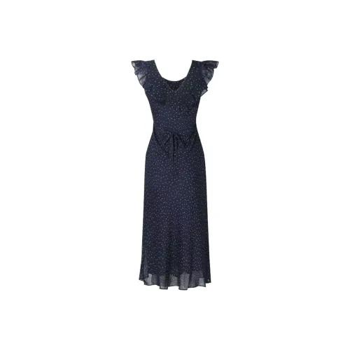 QYPRF Short Sleeved Dress Women's Blue