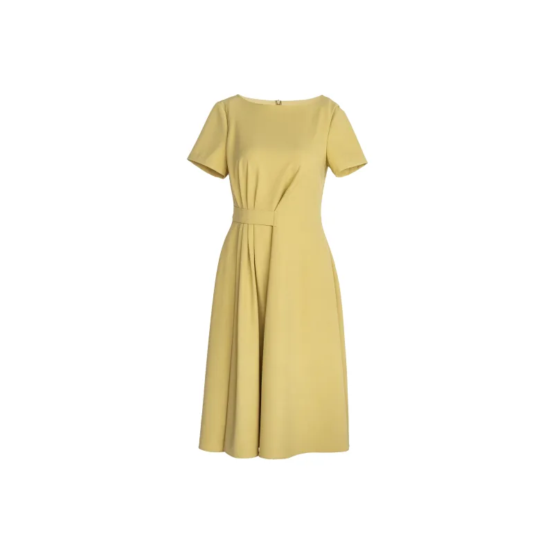 ROEYSHOUSE Short Sleeved Dresses Women's Yellow-0