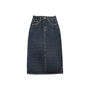 ZAZN Denim Long Skirts Women's Nostalgic Blue