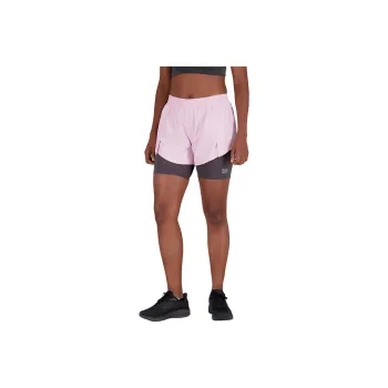 New Balance Short Impact Run AT 3 Inch 2 in 1 Casual Shorts Women's Lilac Cloud