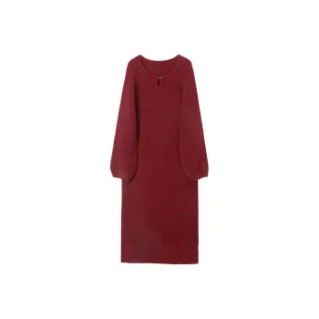 3COLOUR Long Sleeved Dresses Women's Cherry Red