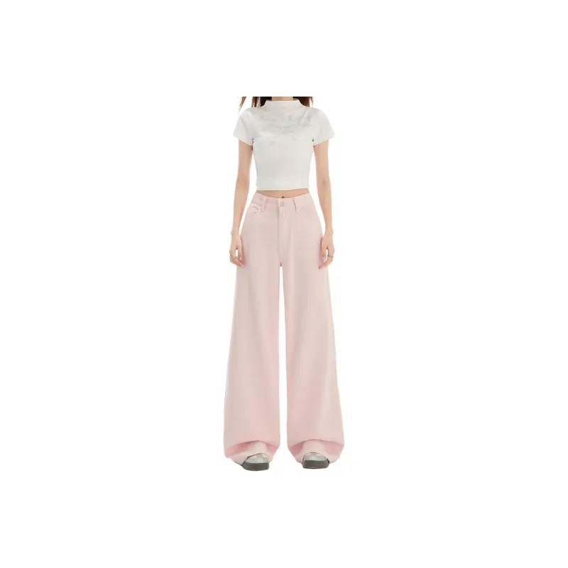 Wen Shan Jeans Women's Cherry Blossom Pink-0