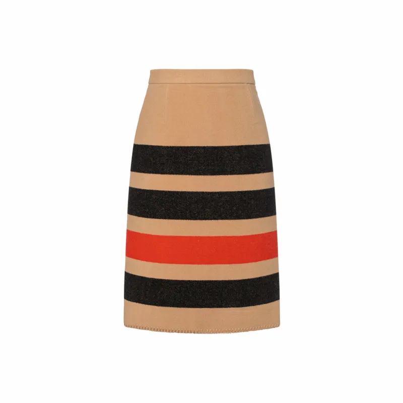 Burberry Casual Long Skirts Women's Camel-0