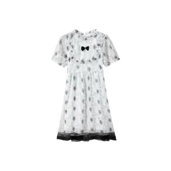 MRR&CO. Short Sleeved Dress Women's White