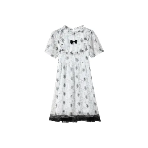 MRR&CO. Short Sleeved Dress Women's White