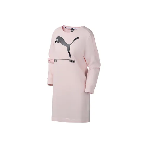 PUMA Long Sleeved Dresses Women's Pink