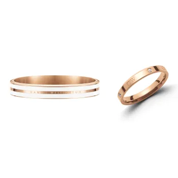 Daniel Wellington Alloy Snap Closure Style Closed End & Star Ring Set Unisex