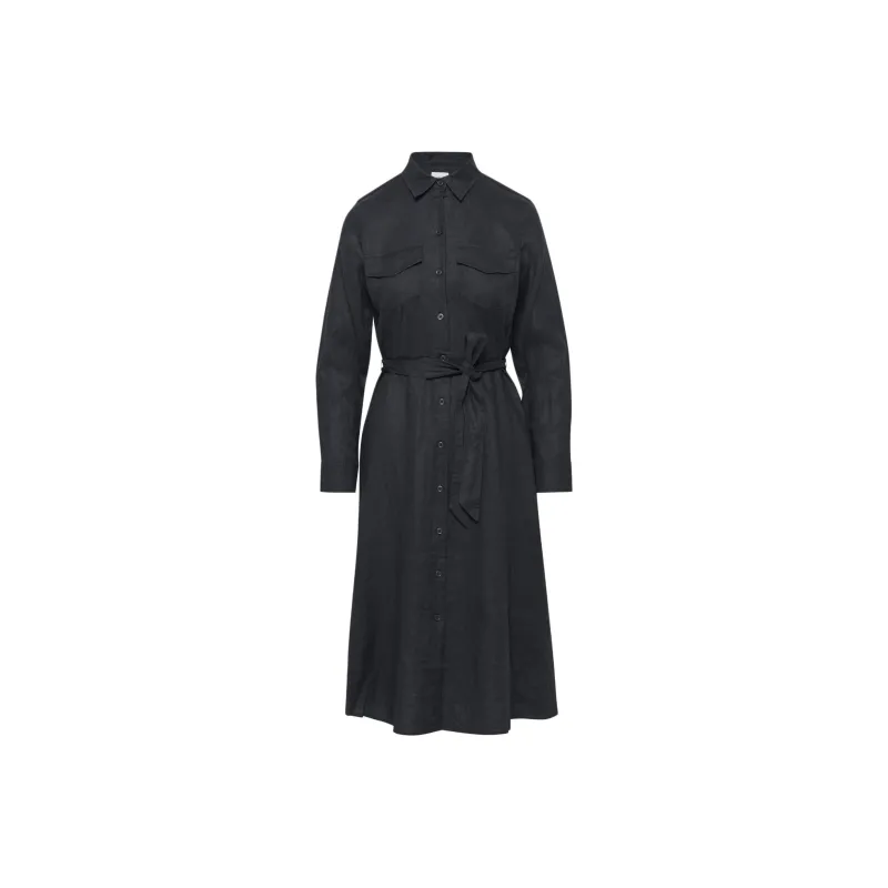 ARITZIA Wilfred Finlay Linen Dress Long-Sleeved Dresses Women's Dark Night Navy/Blackout Navy-0
