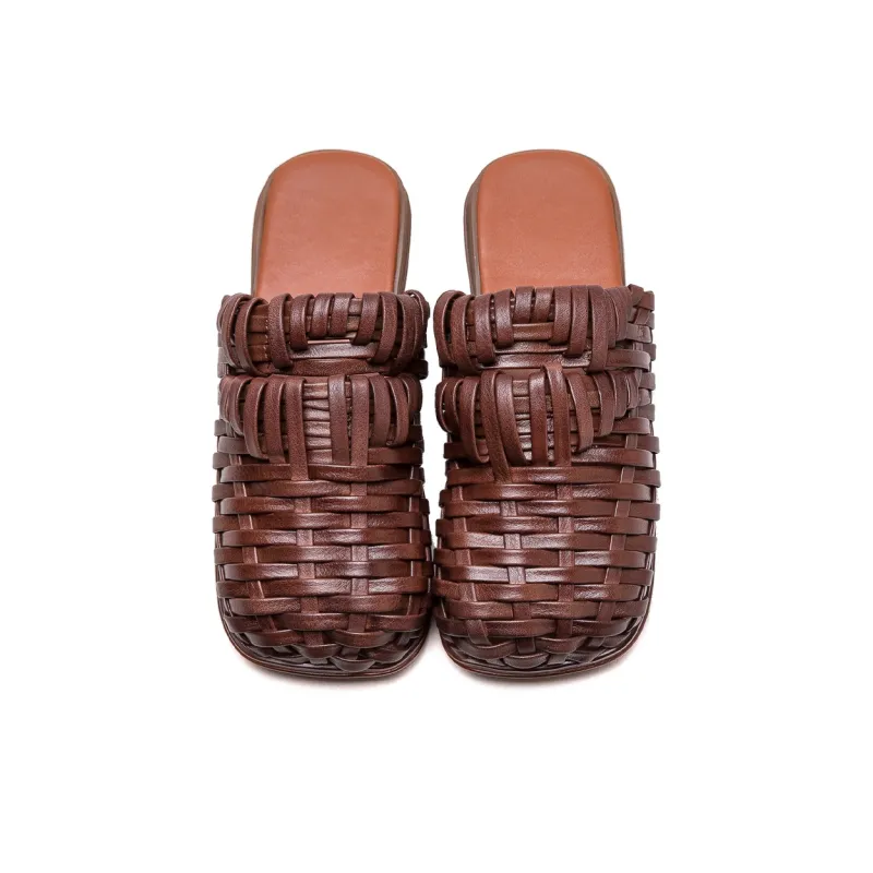 Jay Rubber Sole Woven Closed Toe Slippers Women's-2