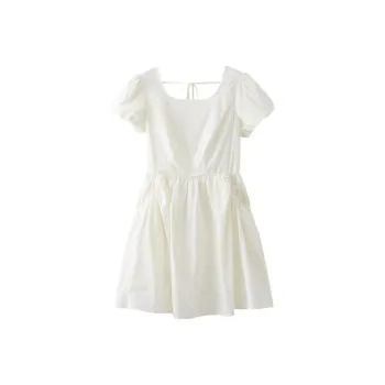 Three Blessings Short Sleeved Dress Women's Apricot