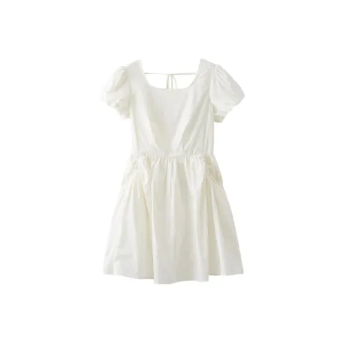 Three Blessings Short Sleeved Dress Women's Apricot