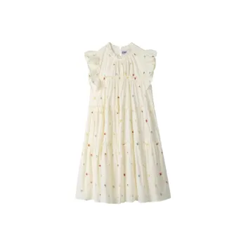 PLAY BUSH Short Sleeved Dress Women's Apricot