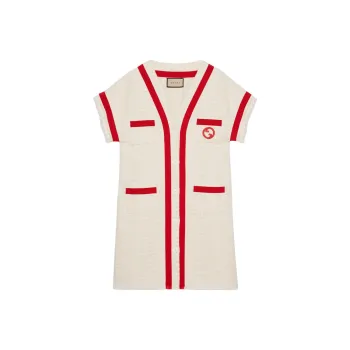 GUCCI Short Sleeved Dresses Women's Beige
