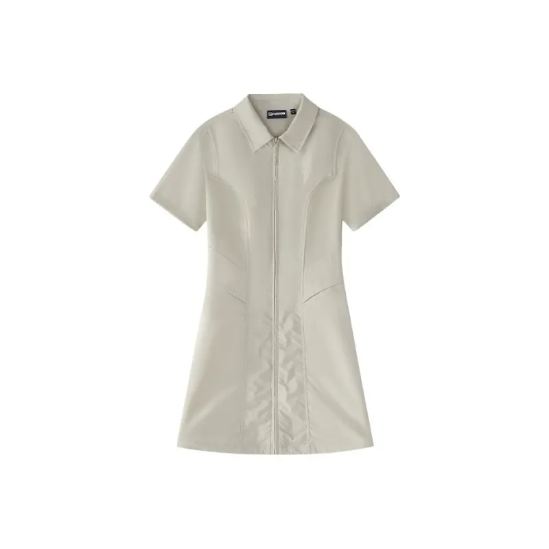 FILA FUSION FILA FUSION XURBAN TECH SS25 Short Sleeved Dress Women's Pencil Gray DY-0