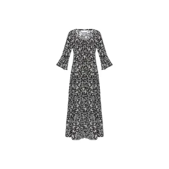 GANNI Floral Printed Button Dress