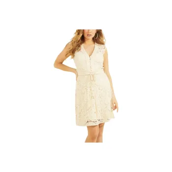 GUESS Mykonos Dress Sleeveless Dress Women's Beige