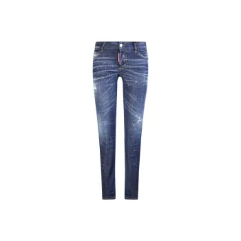 DSQUARED 2 Paint Splatter Effect Cropped Jeans