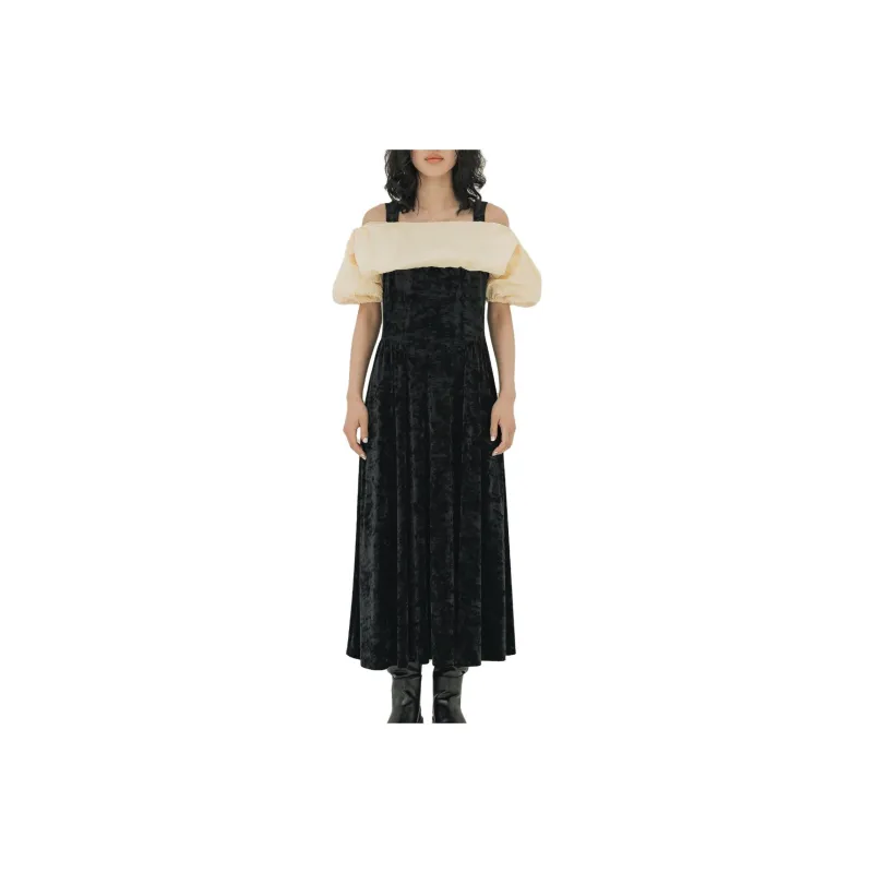 PUBLIC TOKYO Short Sleeved Dresses Women's Black-0