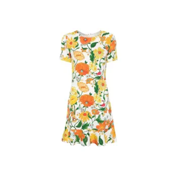 Stella McCartney Floral print Peplum Dress
