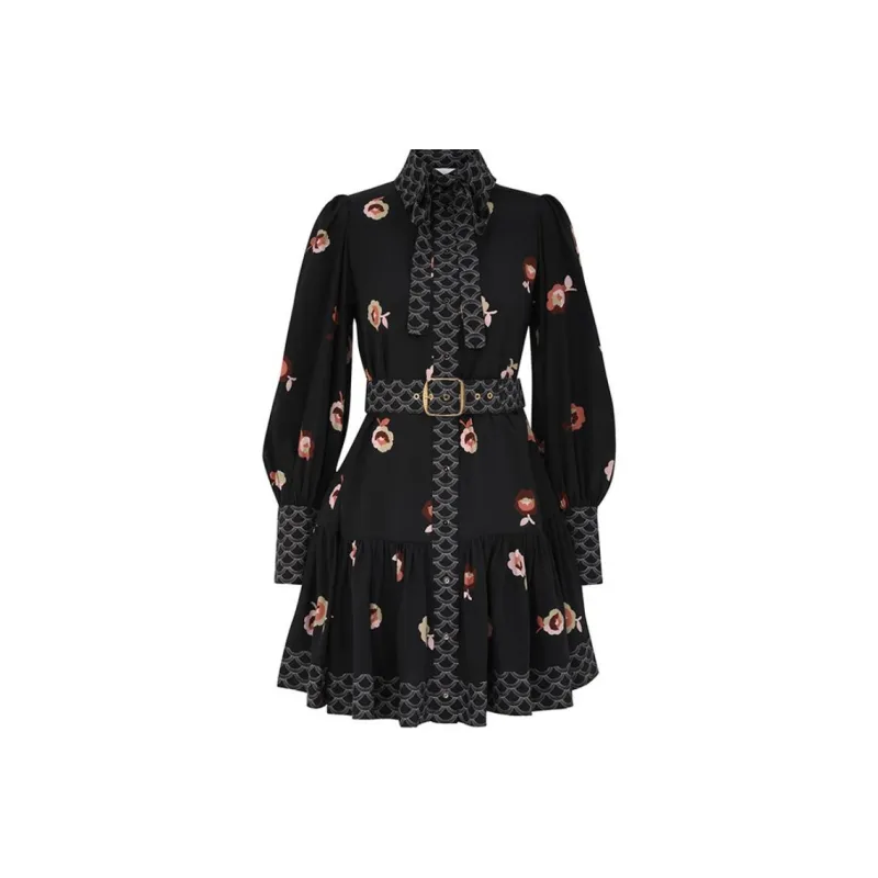 Zimmermann FW24 Long-Sleeved Dresses Women's Black-0