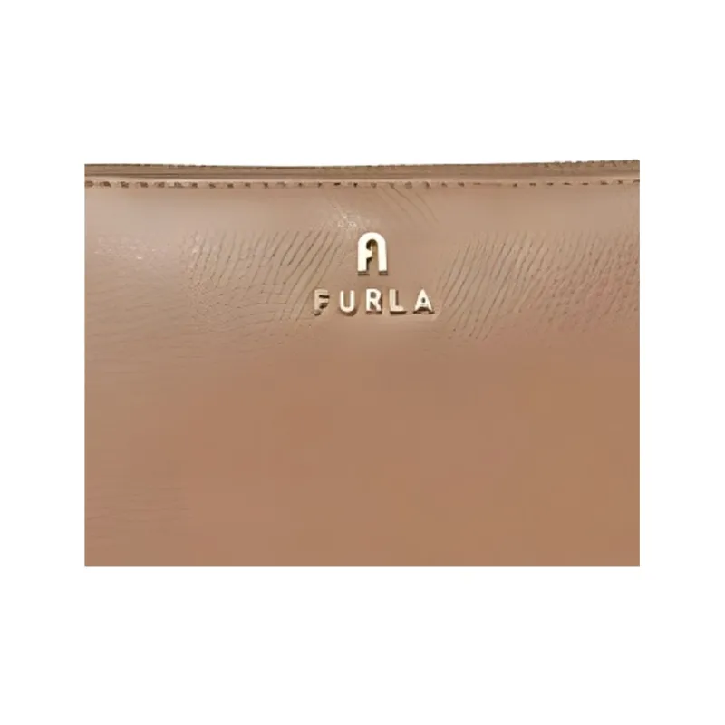 Furla Leather Makeup Bag Medium Size Women's Brown-3