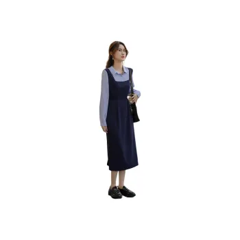 【dme】 Long-Sleeved Dresses Women's Navy Blue