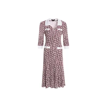 BESIONIA SS22 Long Sleeved Dress Women's Red Plaid