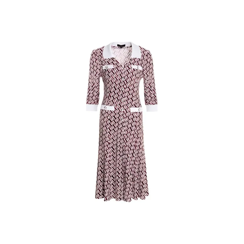 BESIONIA SS22 Long Sleeved Dress Women's Red Plaid-0