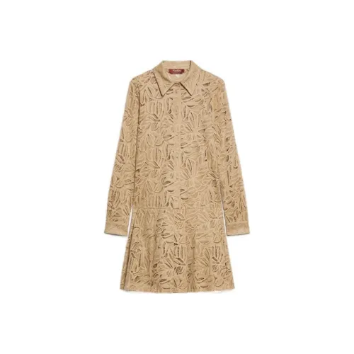 MaxMara Studio Long-Sleeved Dresses Women's Beige